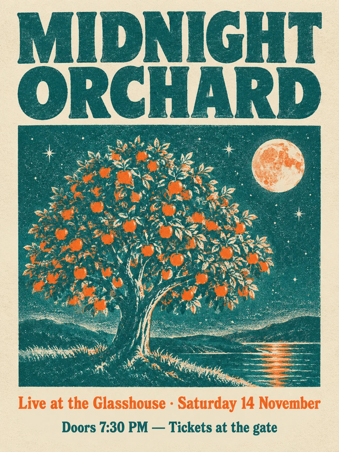 GPT Image 2: all text correct, bold vintage lettering, middle line near the bottom