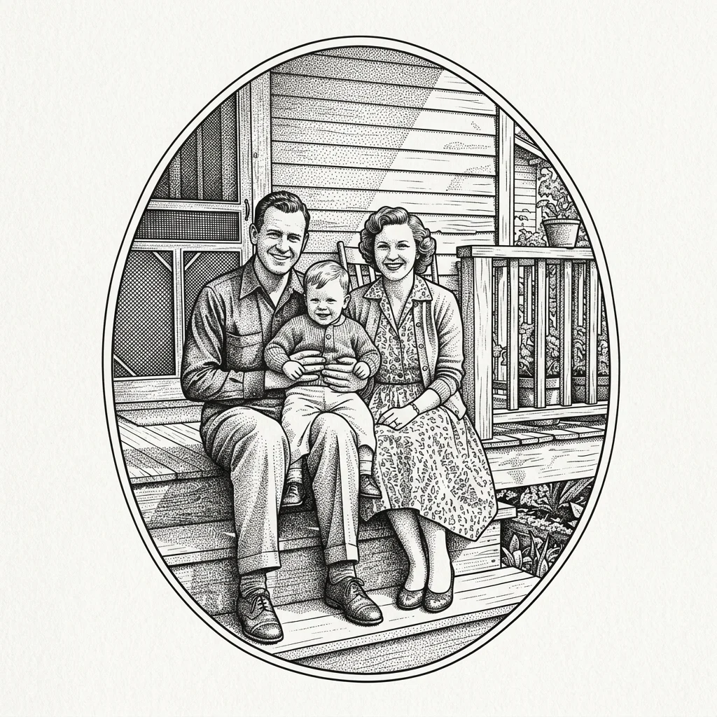Vintage dotwork