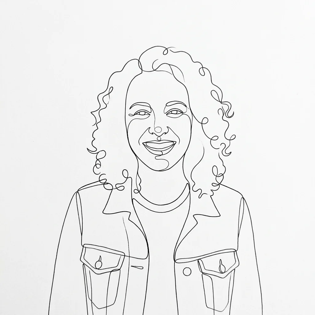 One continuous line