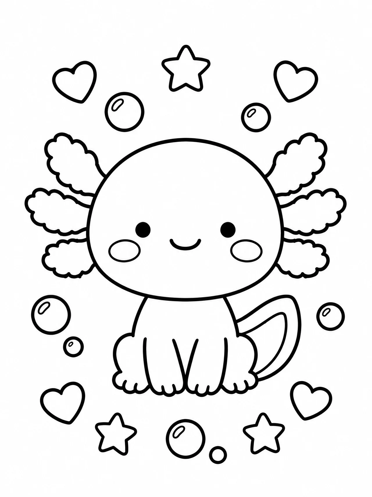 Axolotl Coloring Pages