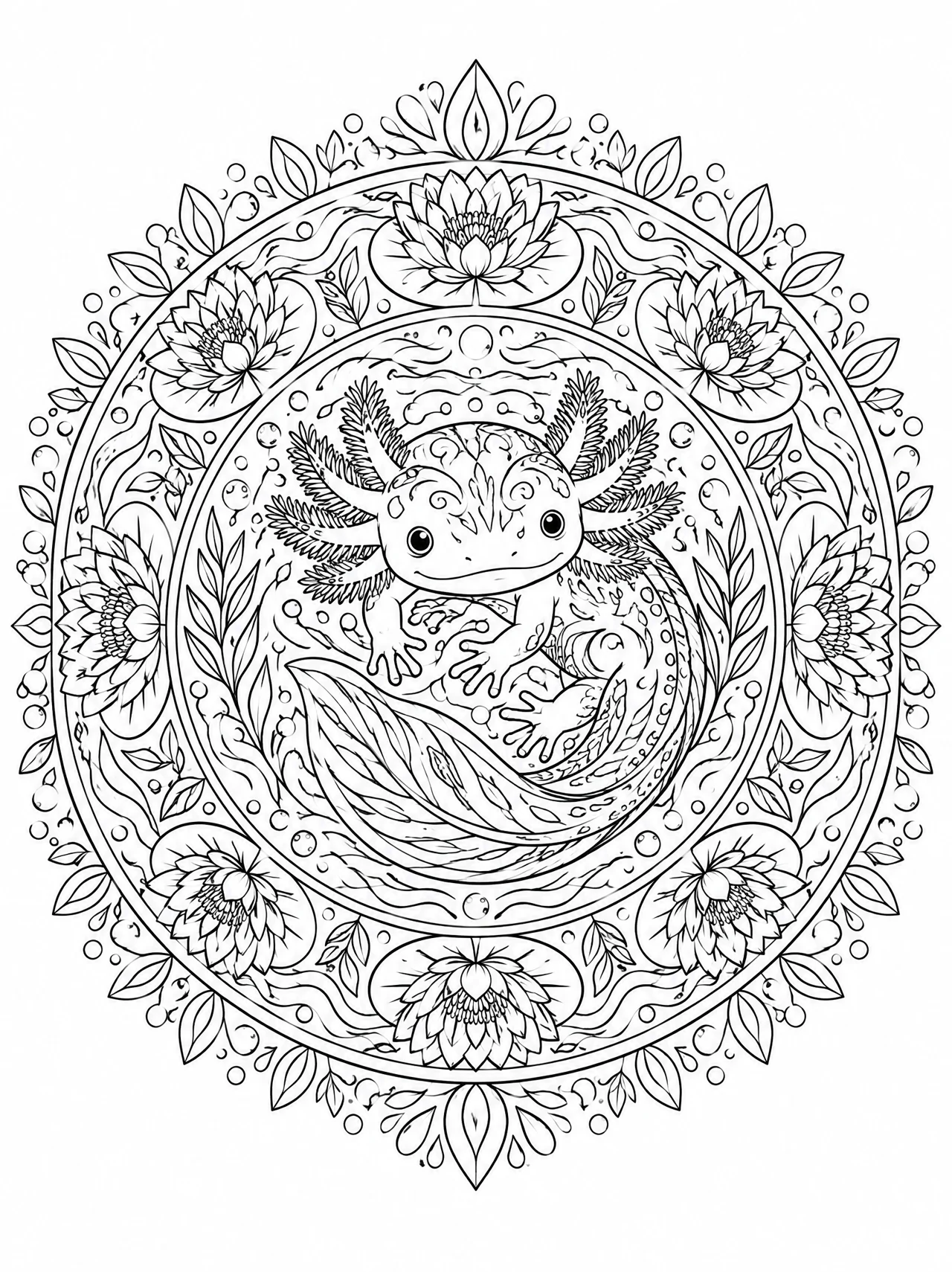 Axolotl mandala