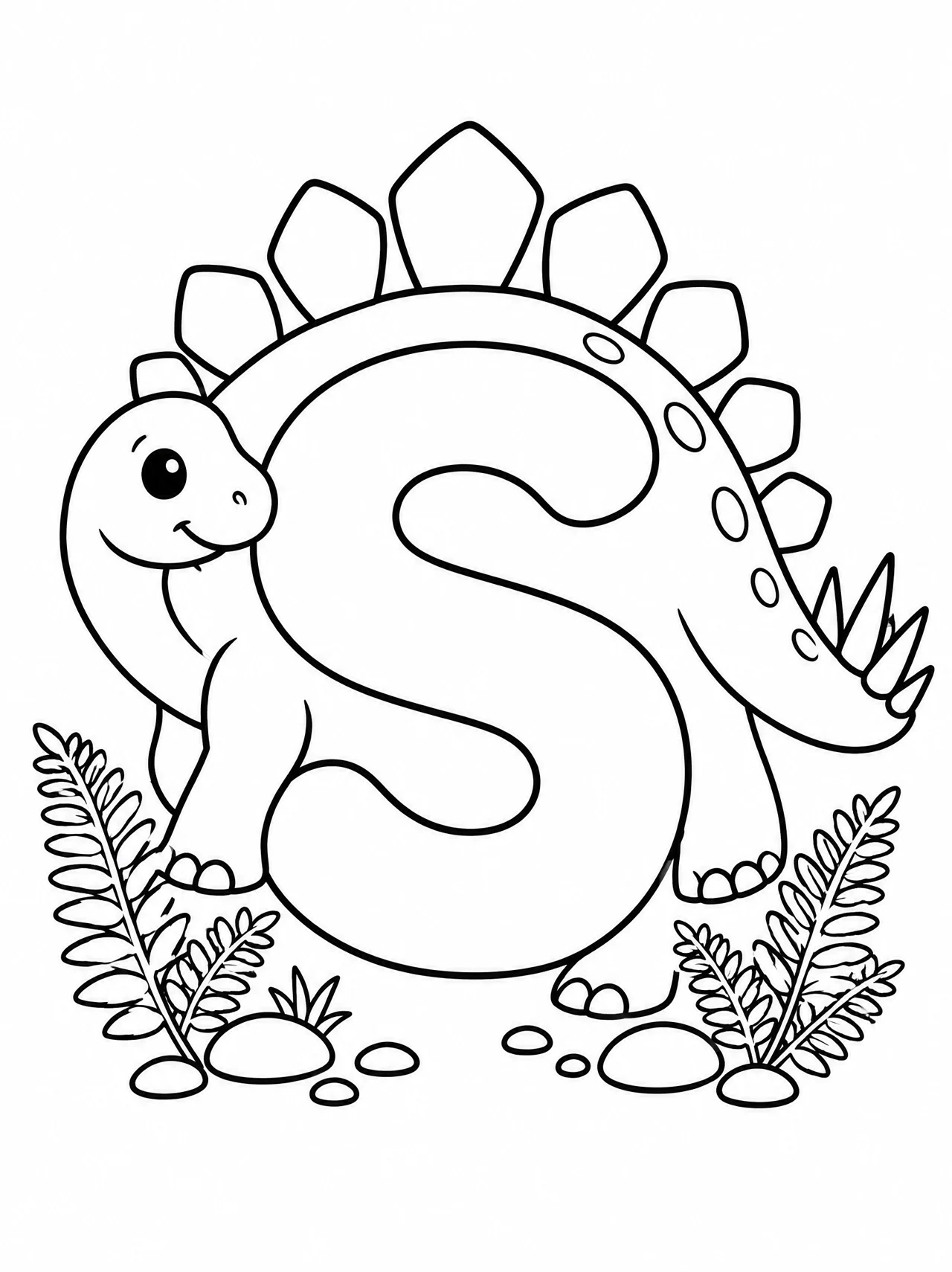 Dino alphabet letter